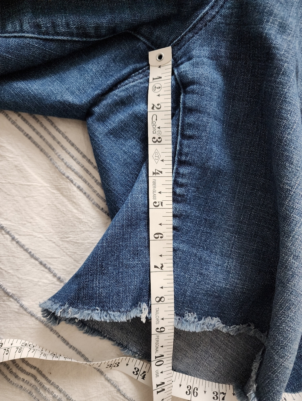 Women's Blue Patchwork Denim Shorts By Melissa McCarthy For Seven. Size 16w. - Picture 13 of 15